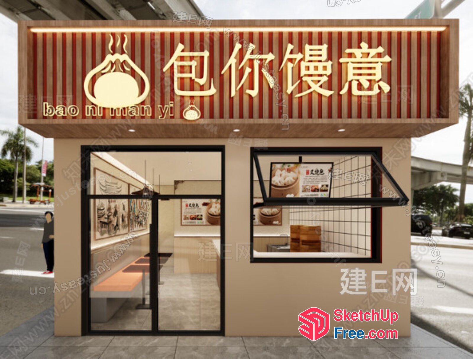 Bao Ni Man Yi Food Truck 3D SketchUp File