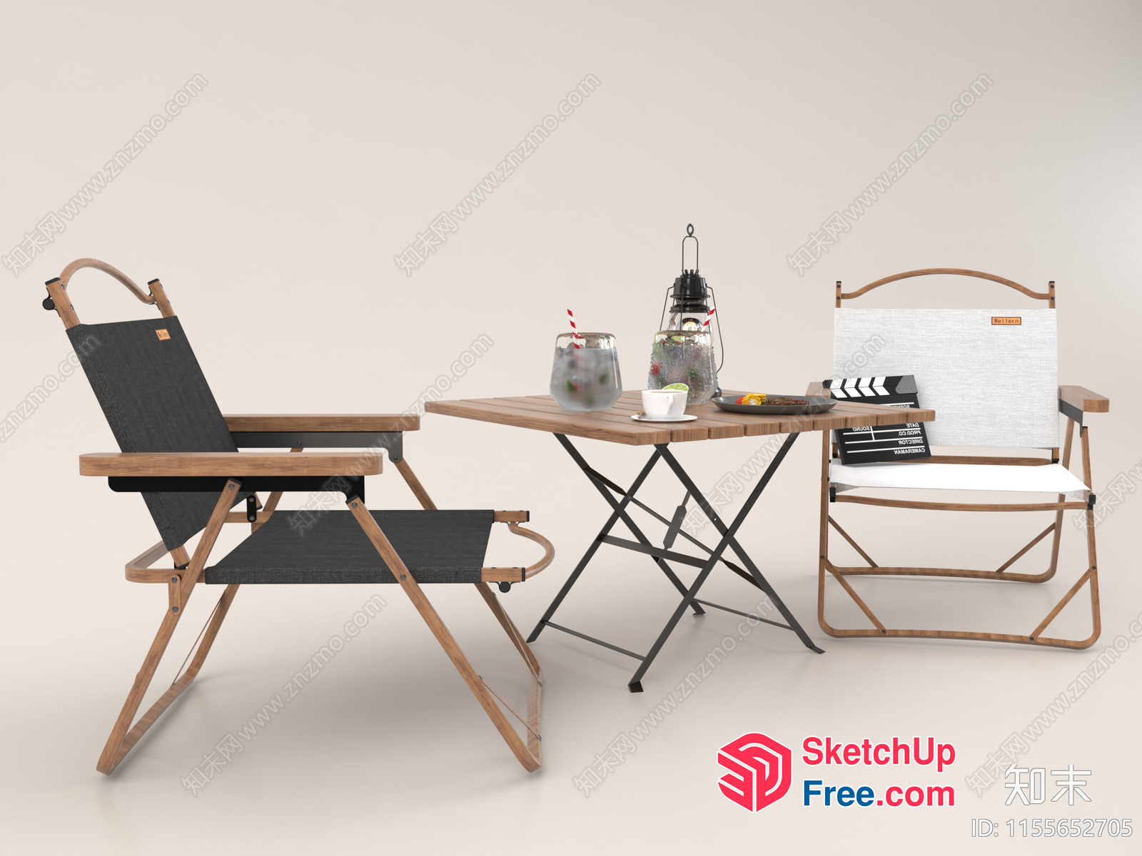 Outdoor Furniture Collection With Chairs And Table 3D SketchUp File