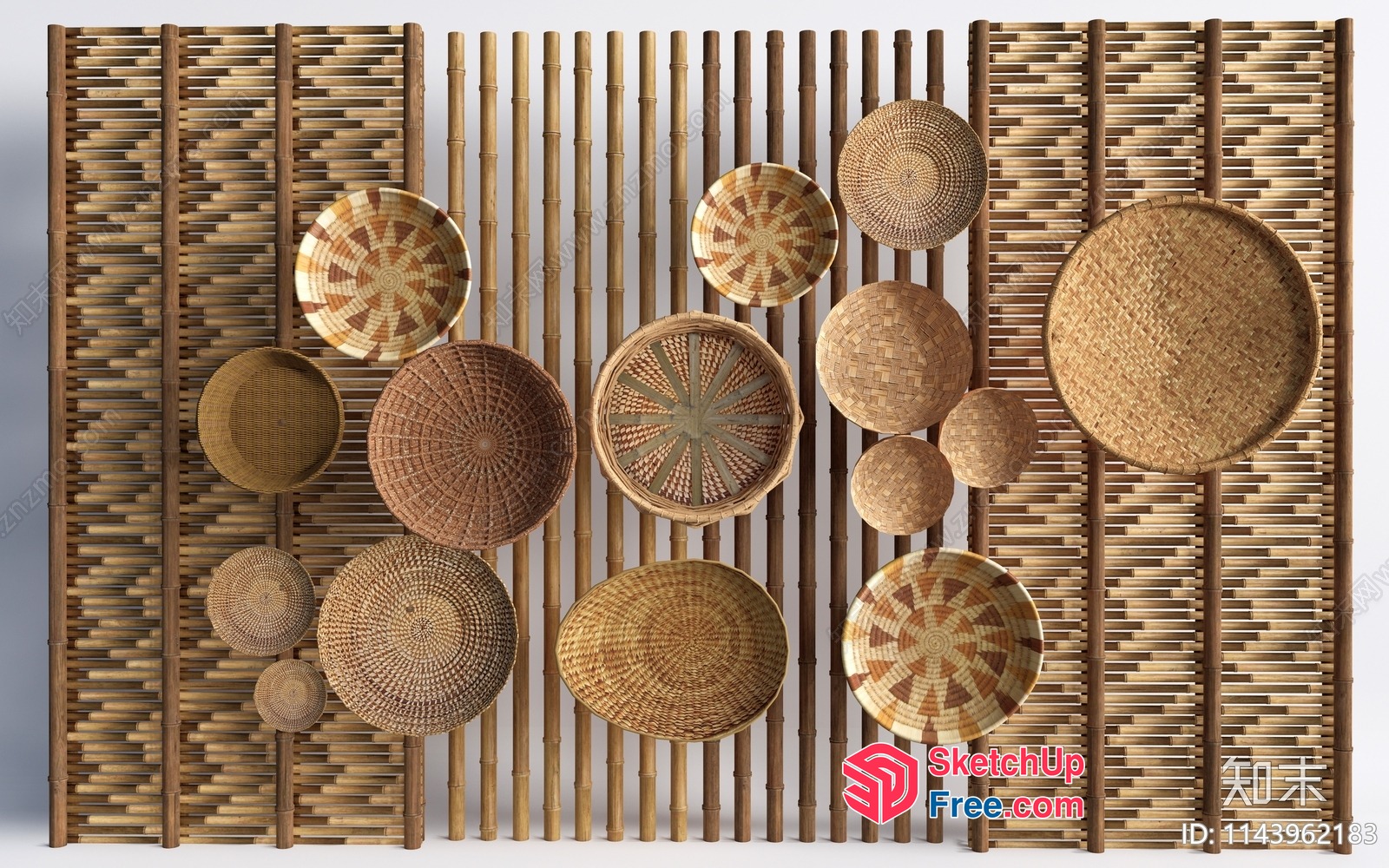 Traditional Asian Wall Decor 3D SketchUp File