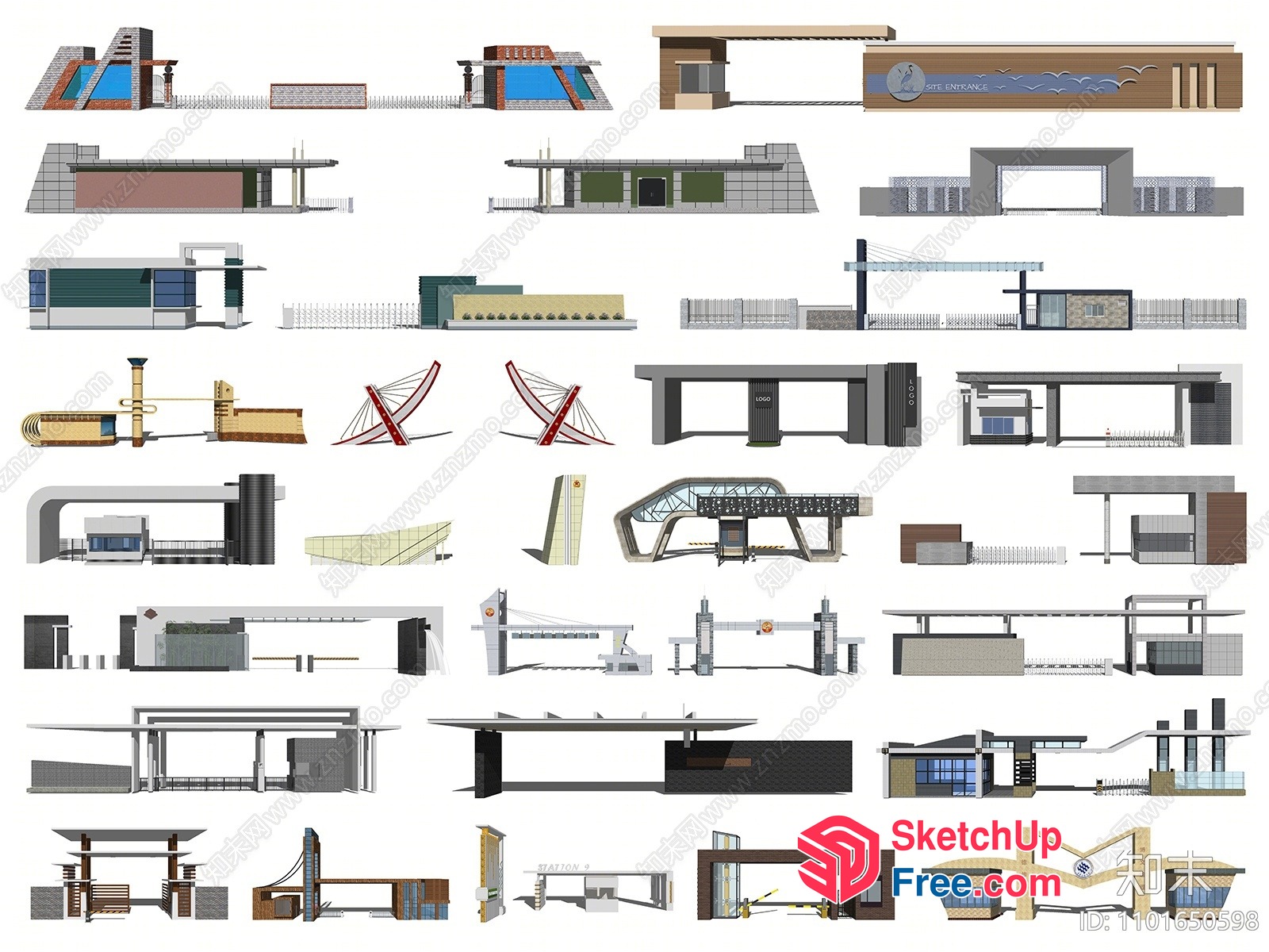Architectural Exterior Design Collection 3D SketchUp File