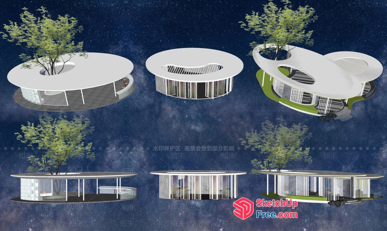 Futuristic Space Capsule-Inspired Modern Home 3D SketchUp File
