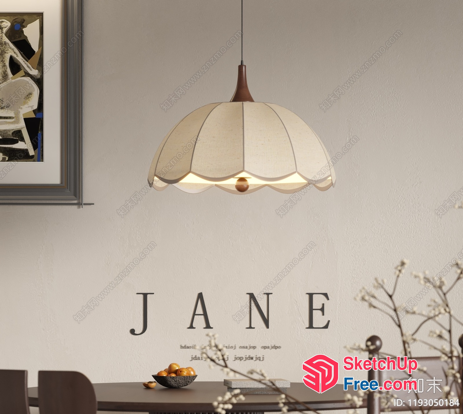 Elegant And Sophisticated Hanging Light Fixture 3D SketchUp File