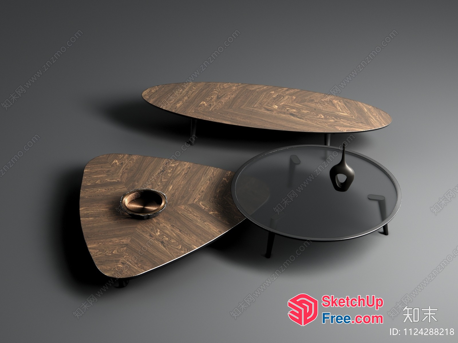Modern Furniture Pieces With Unique Shapes And Textures 3D SketchUp File
