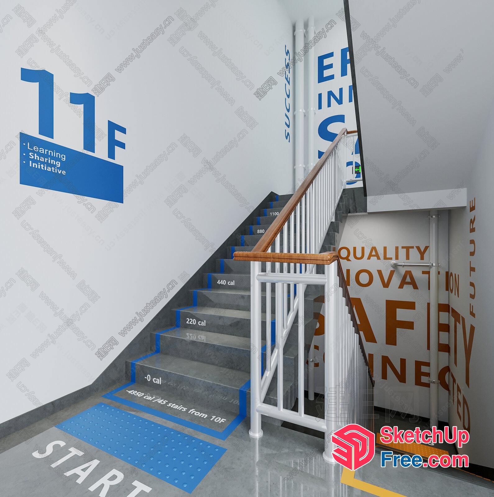 Learning And Sharing Initiative Staircase 3D SketchUp File