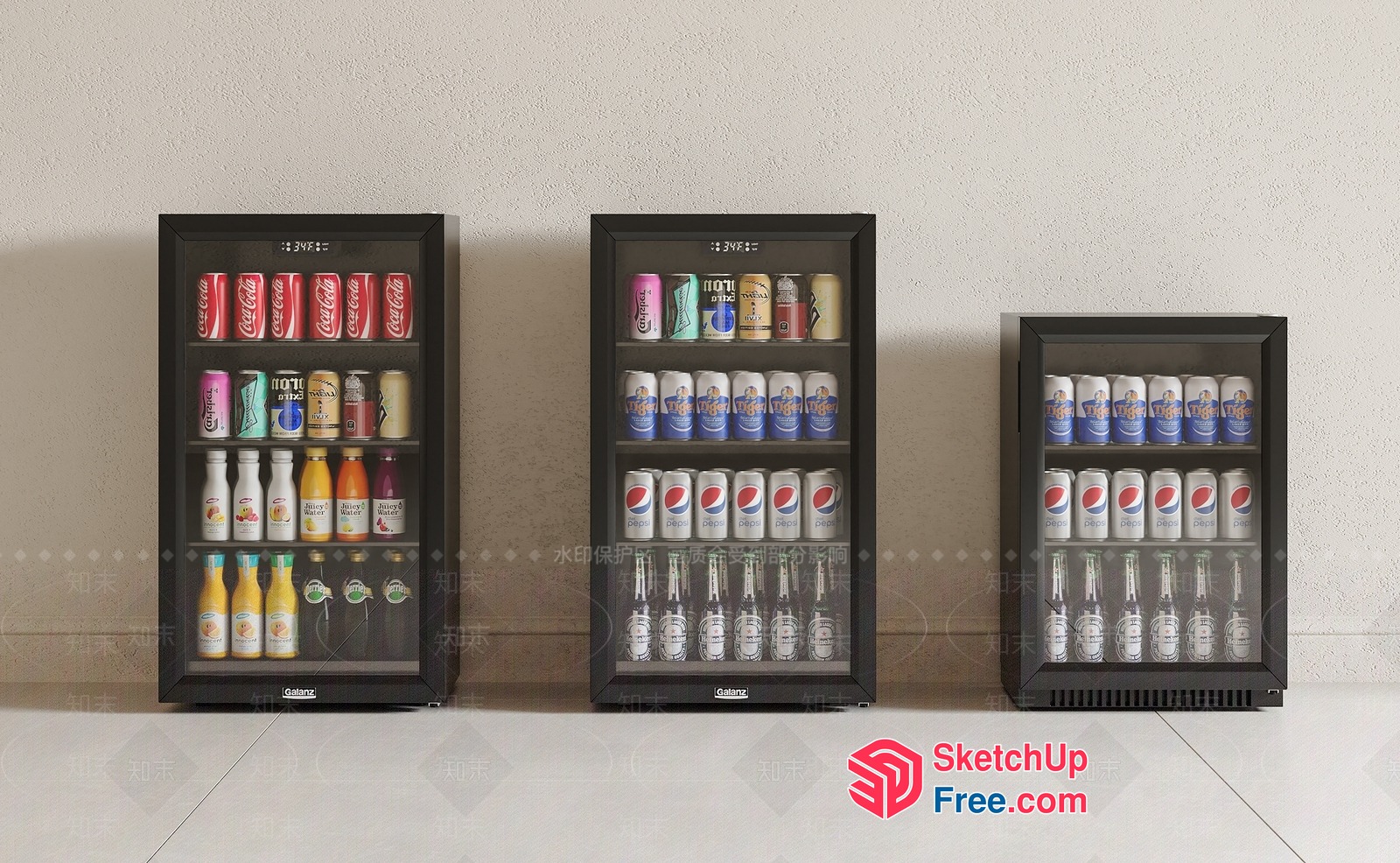 Beverage Fridge Display 3D SketchUp File
