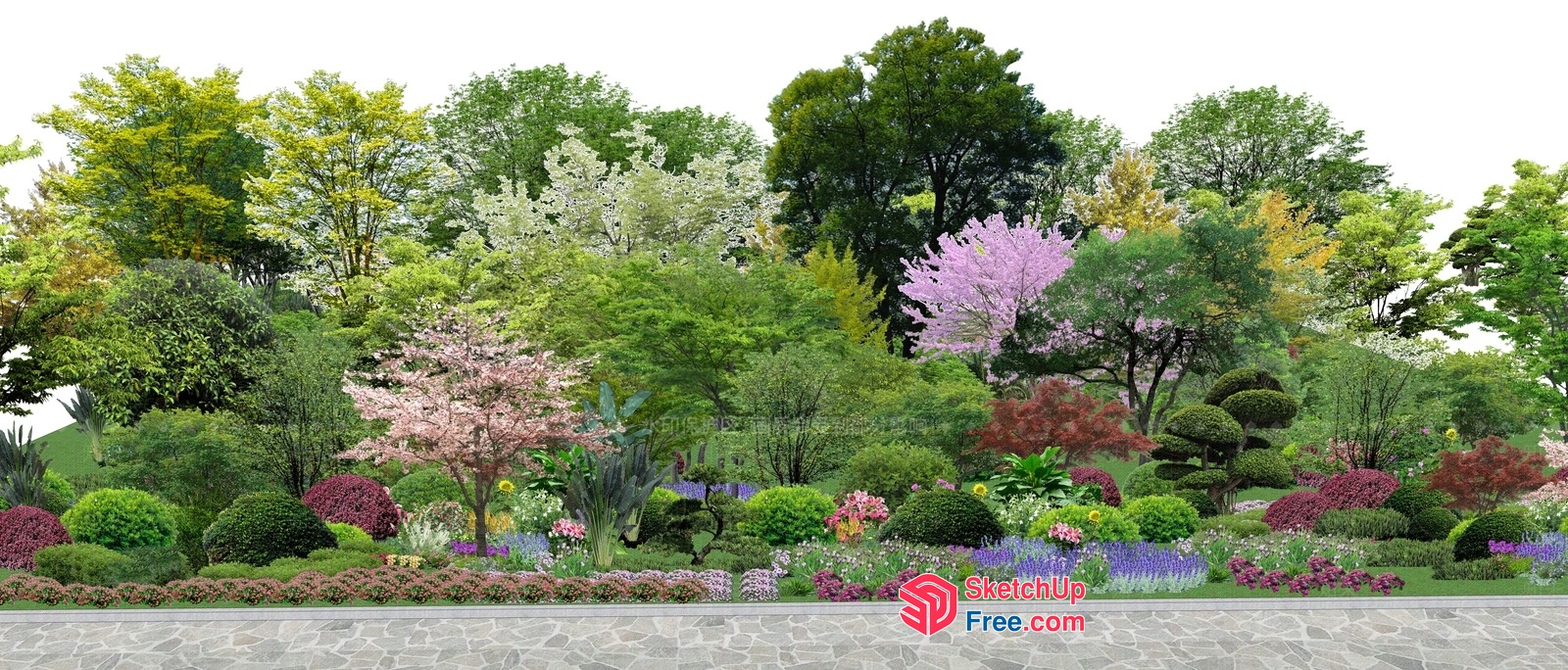 Serene Garden Oasis 3D SketchUp File