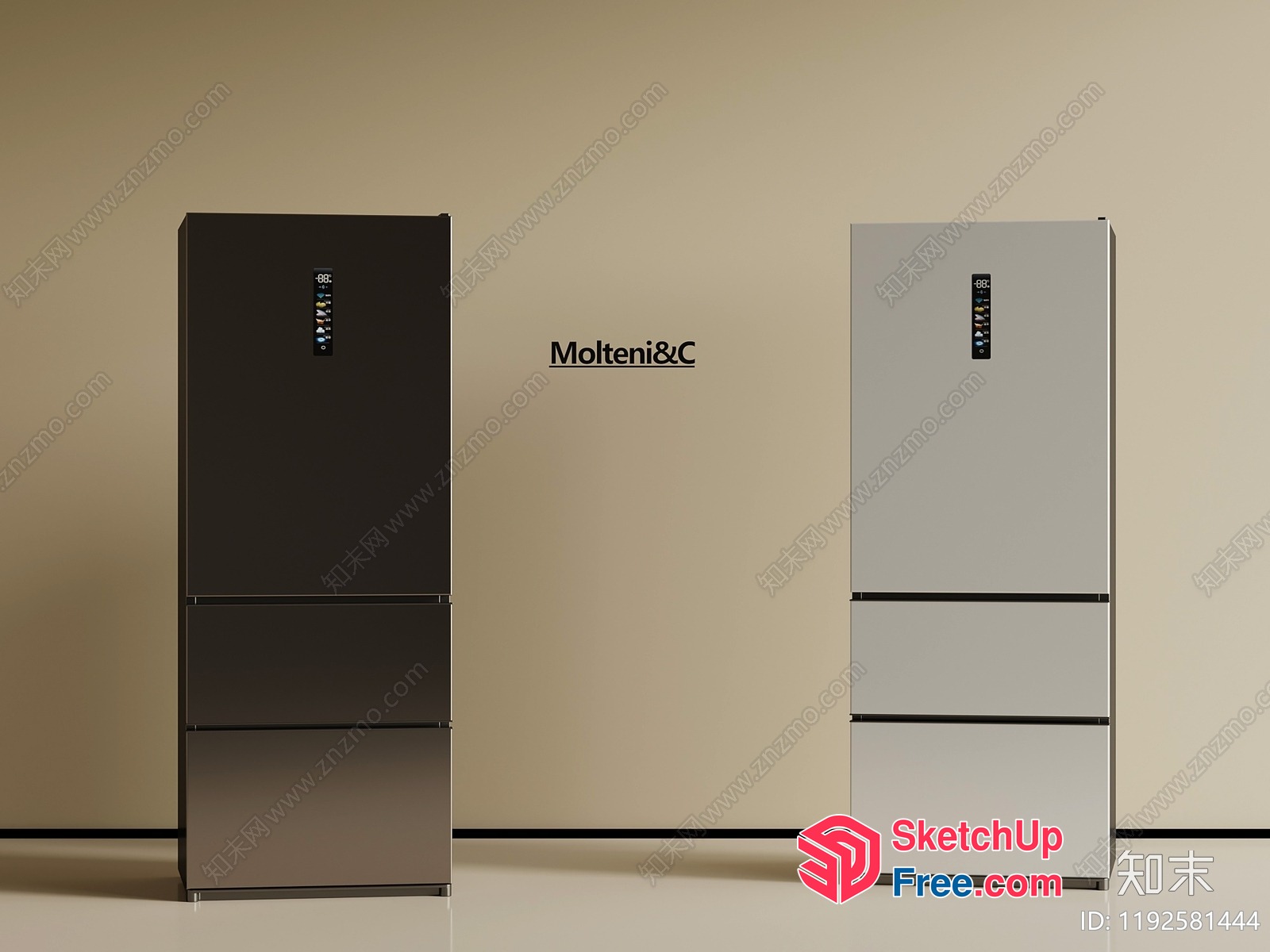 Molteni & C Modern Kitchen Appliances 3D SketchUp File