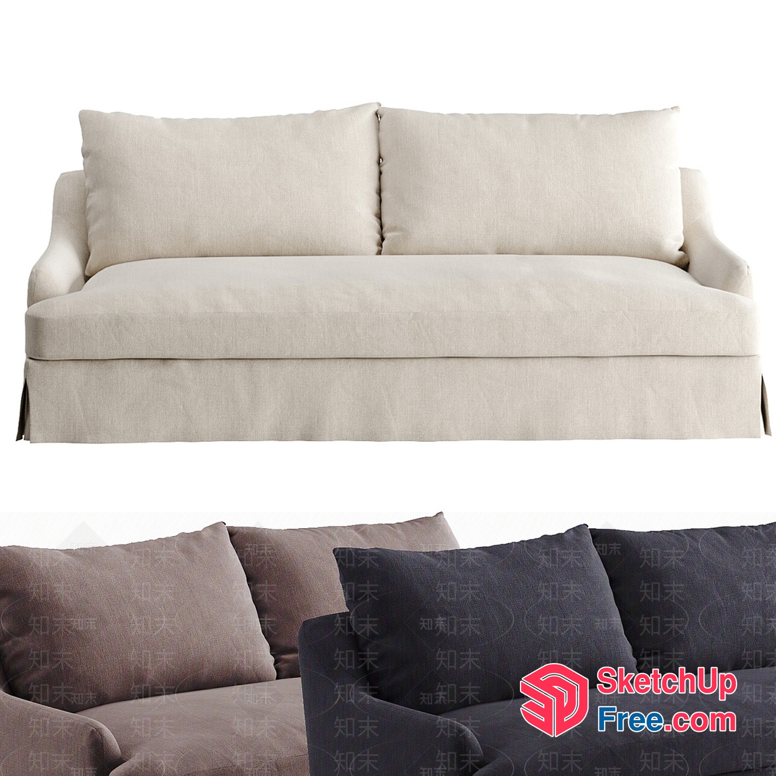 Comfortable Modern Sofa Set 3D SketchUp File