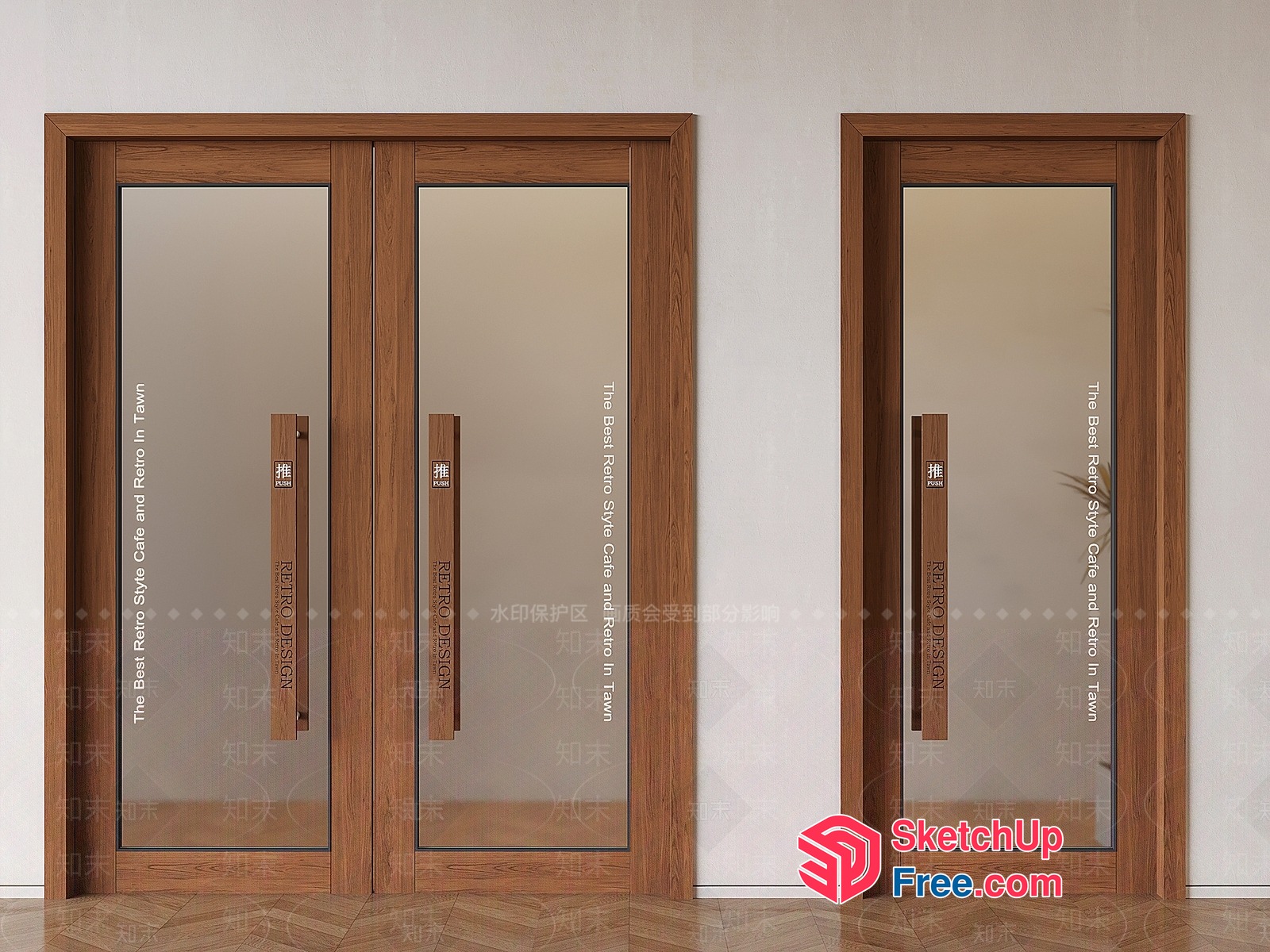 Modern Glass Doorway Entranceway 3D SketchUp File