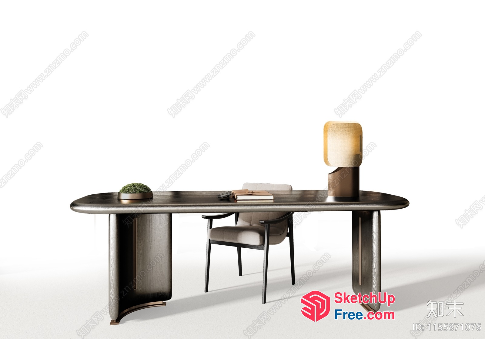 Elegant Office Desk With Sleek Table And Chair 3D SketchUp File