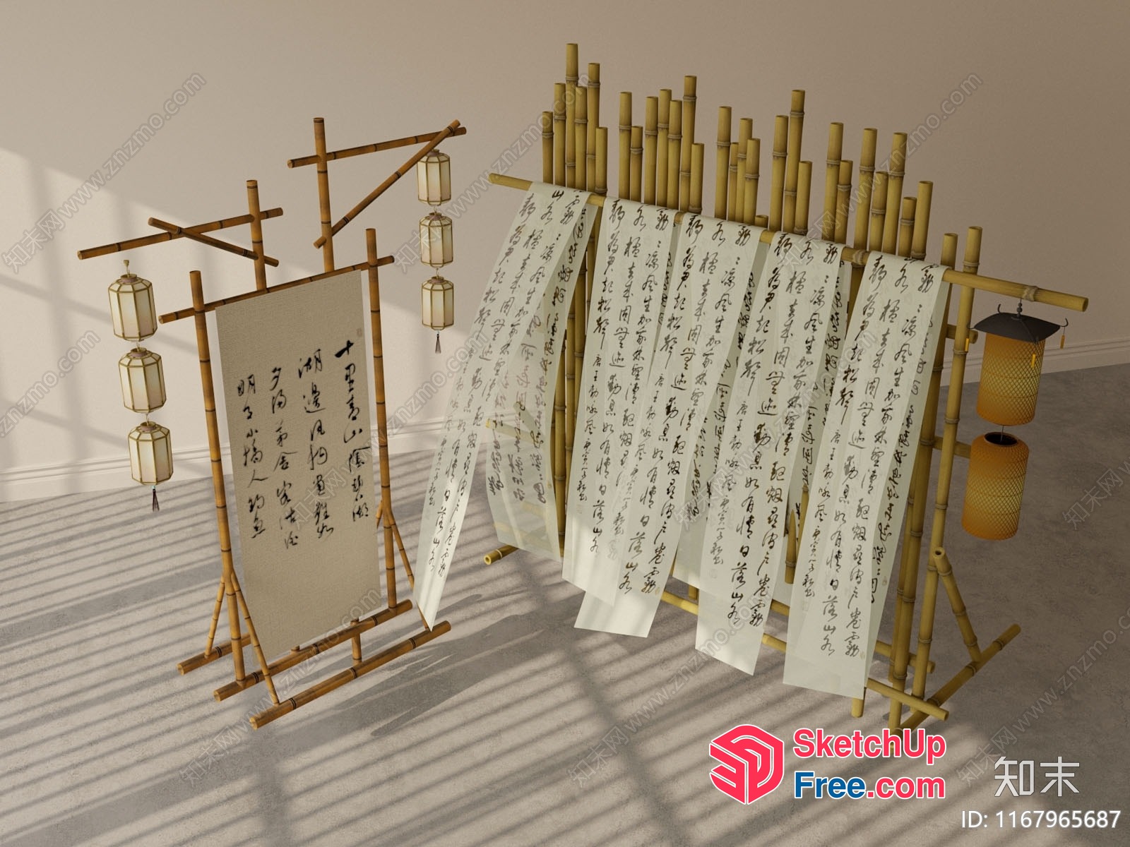 Elegant Asian-Inspired Decorative Display 3D SketchUp File