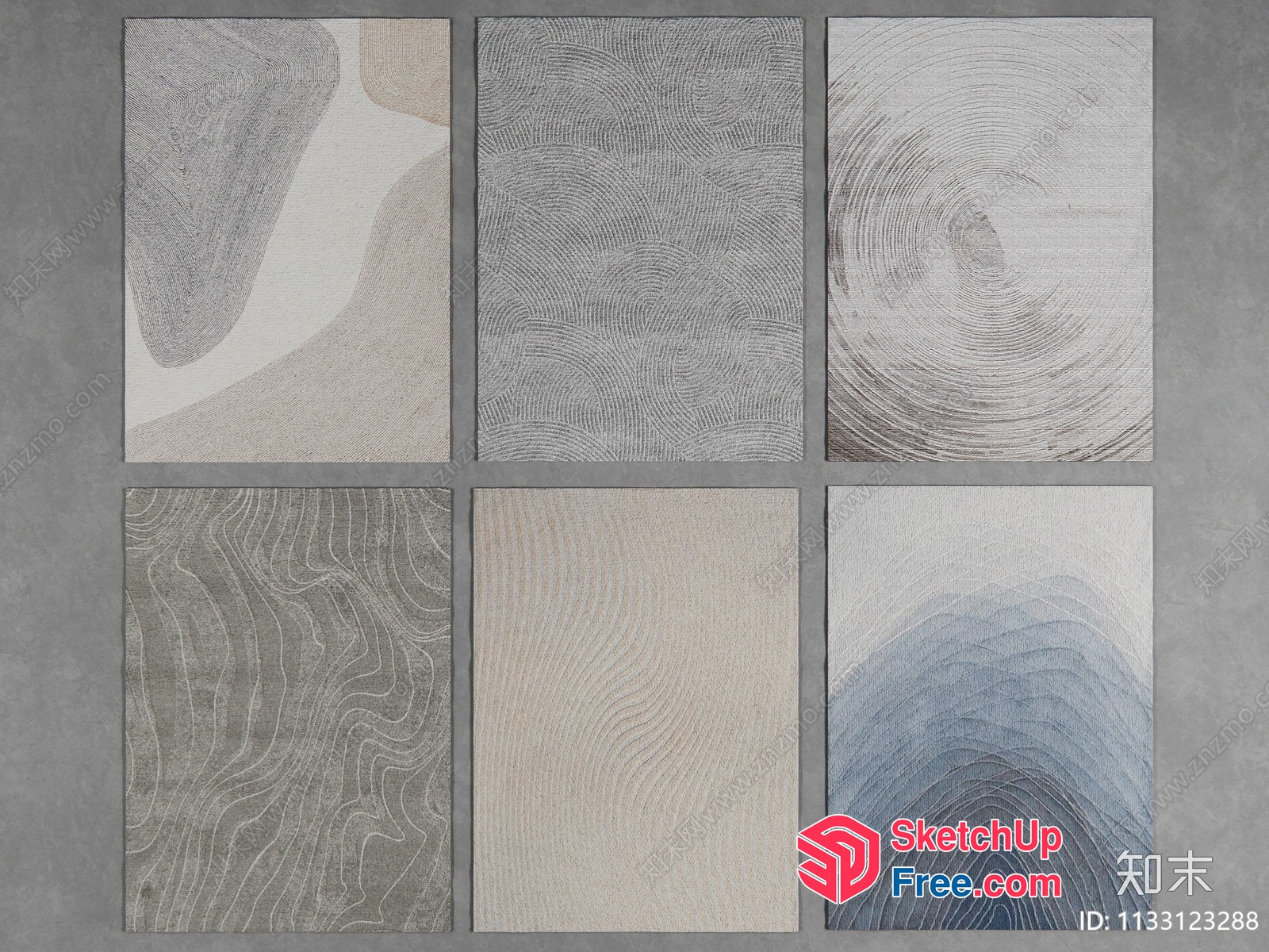 Japanese Style Minimalist Decorative Wall Panels 3D SketchUp File