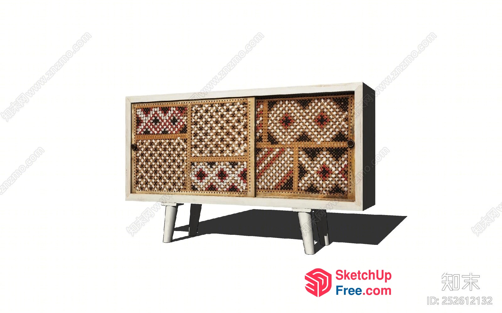 Traditional Patterned Sideboard 3D SketchUp File