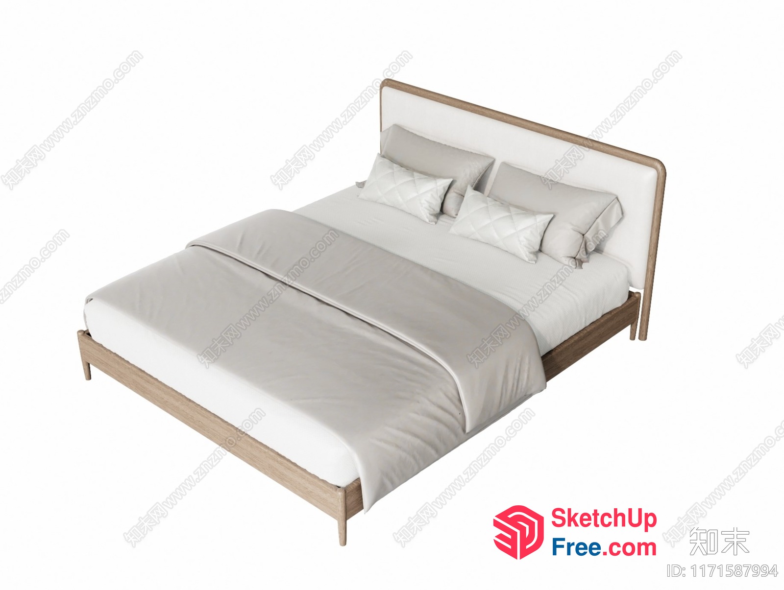 Modern Minimalist Bed Design 3D SketchUp File