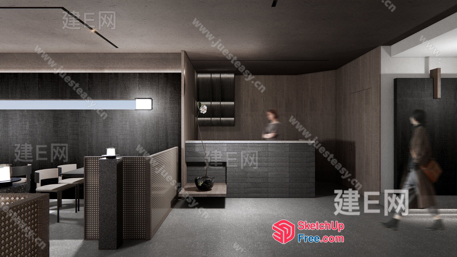 Modern Office Space With Minimalist Decor 3D SketchUp File