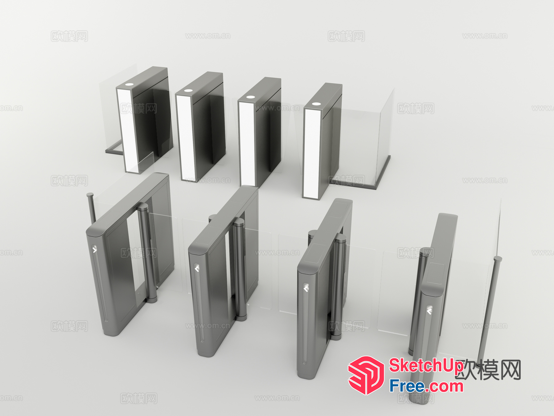 Modern Glass Doorway Frames 3D SketchUp File