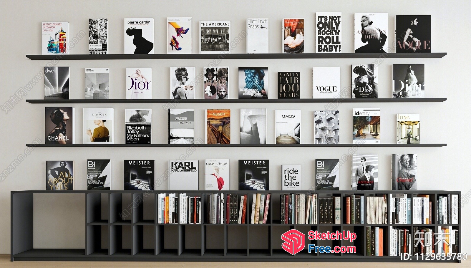 Fashion-Themed Bookcase Collection 3D SketchUp File