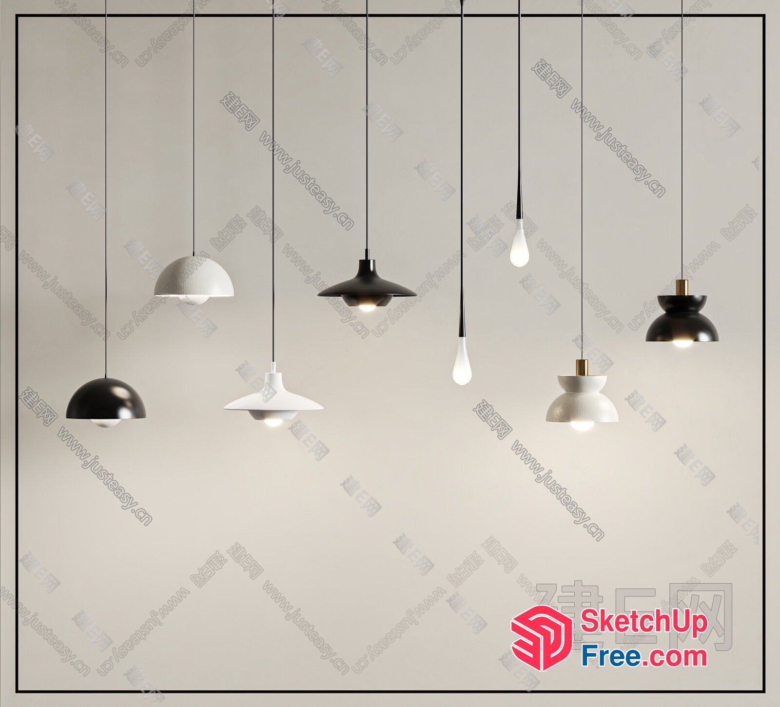 Minimalist Modern Lighting Fixtures 3D SketchUp File