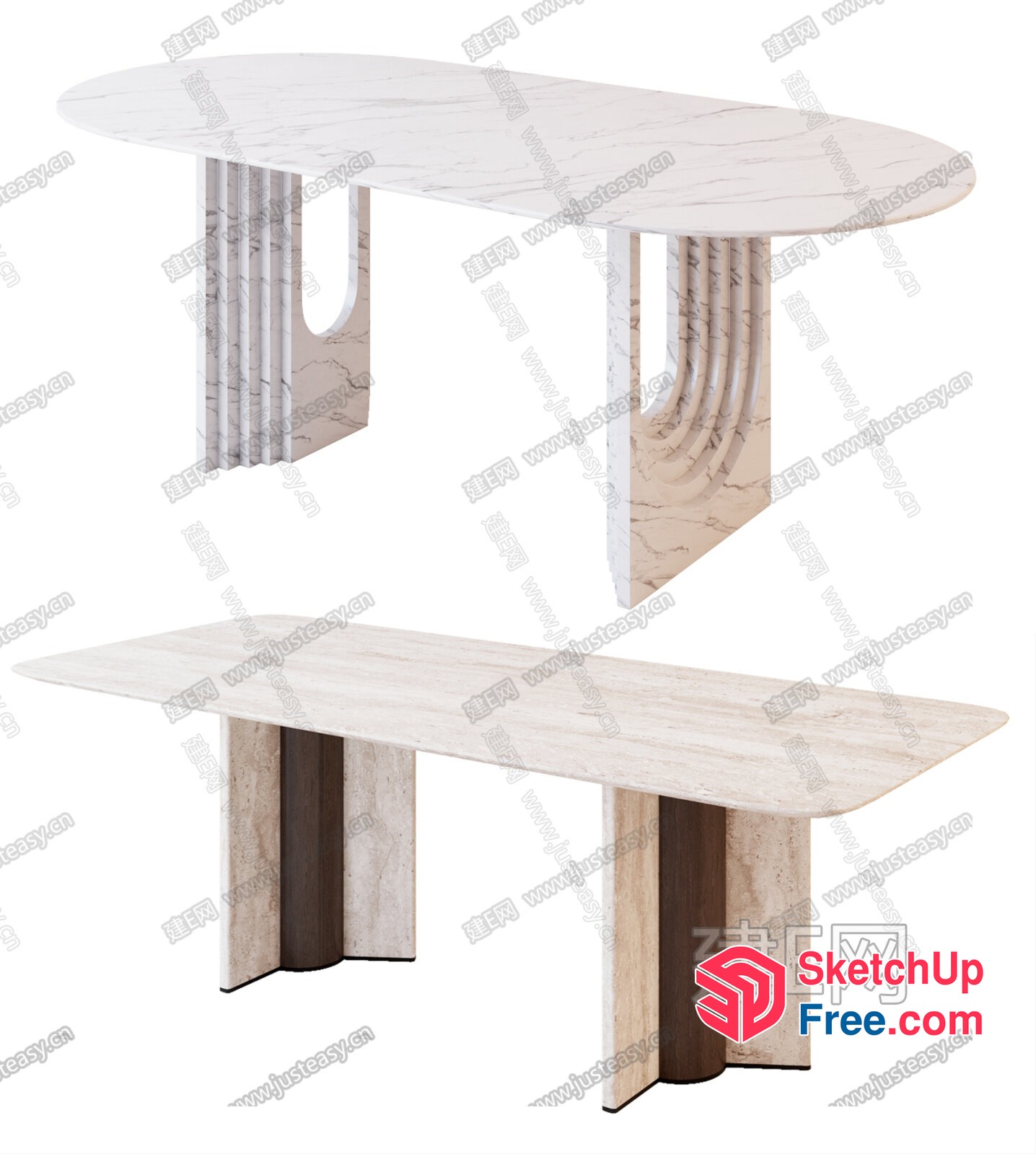 Marble-Top Furniture Collection 3D SketchUp File