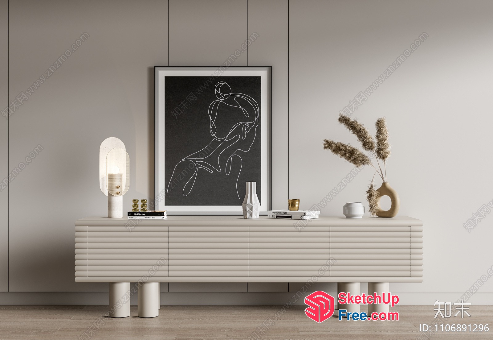 Minimalist European-Style Interior Decor 3D SketchUp File