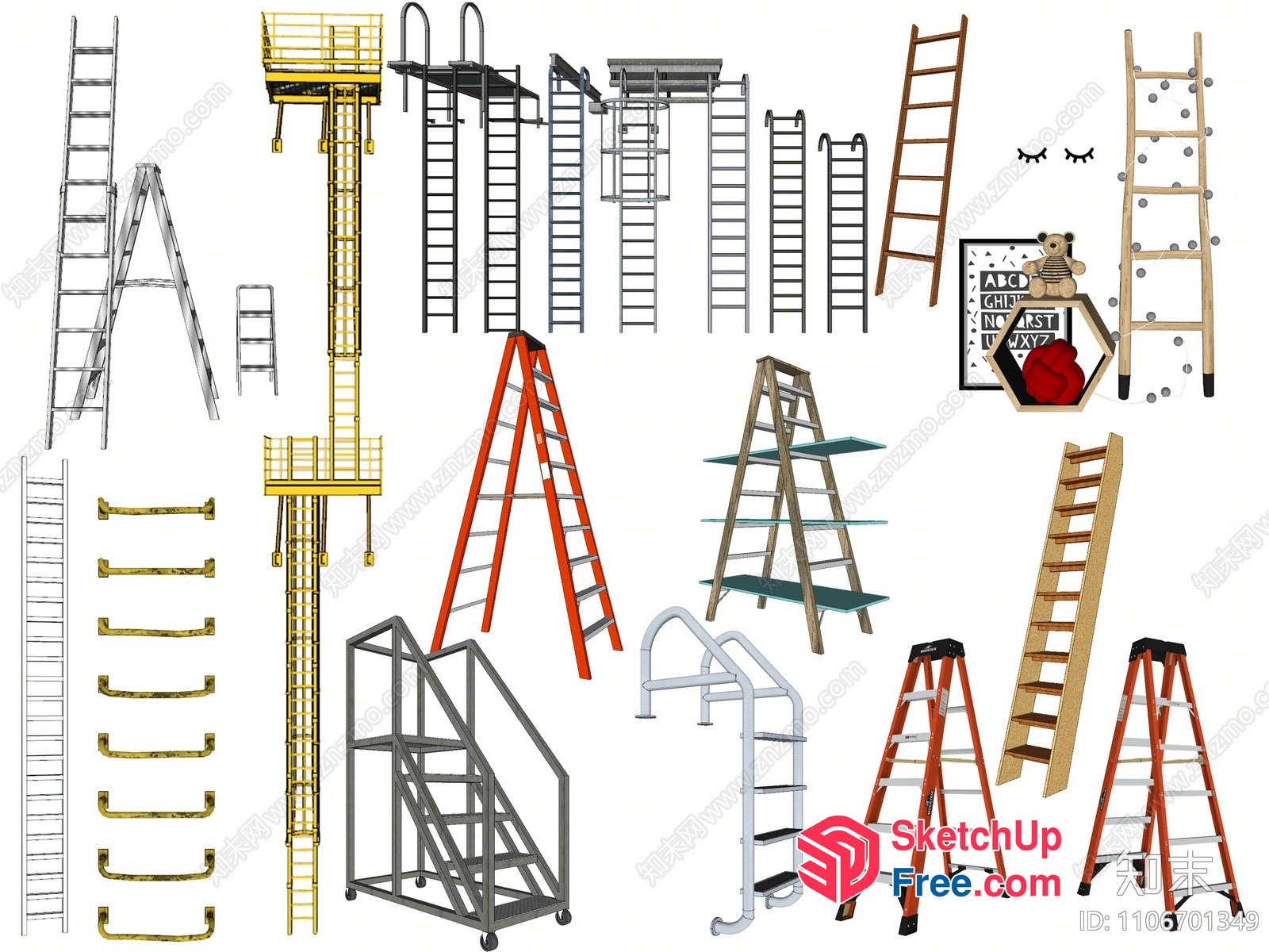 Ladder Collection 3D SketchUp File