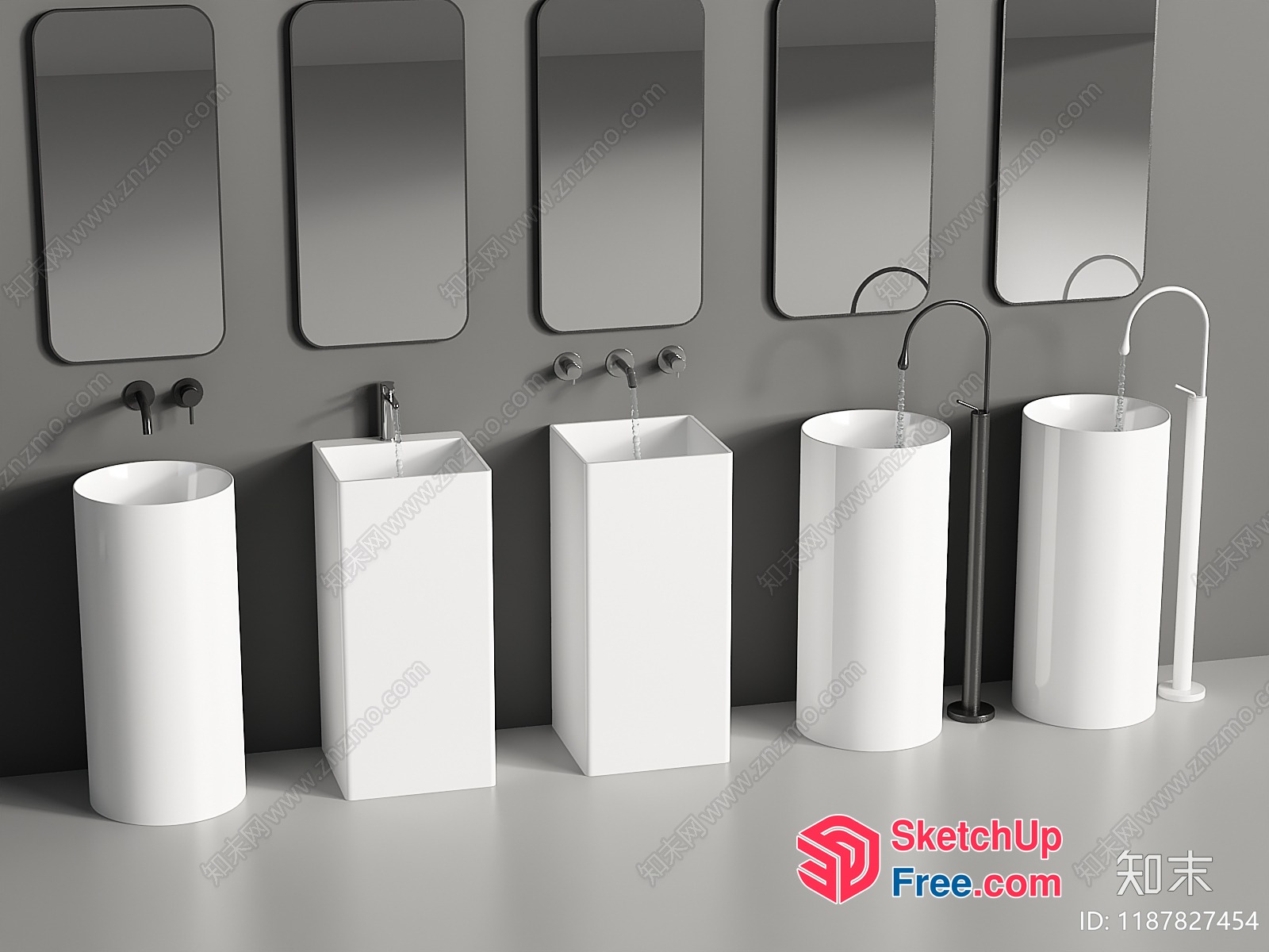 Modern Bathroom Sink Collection 3D SketchUp File