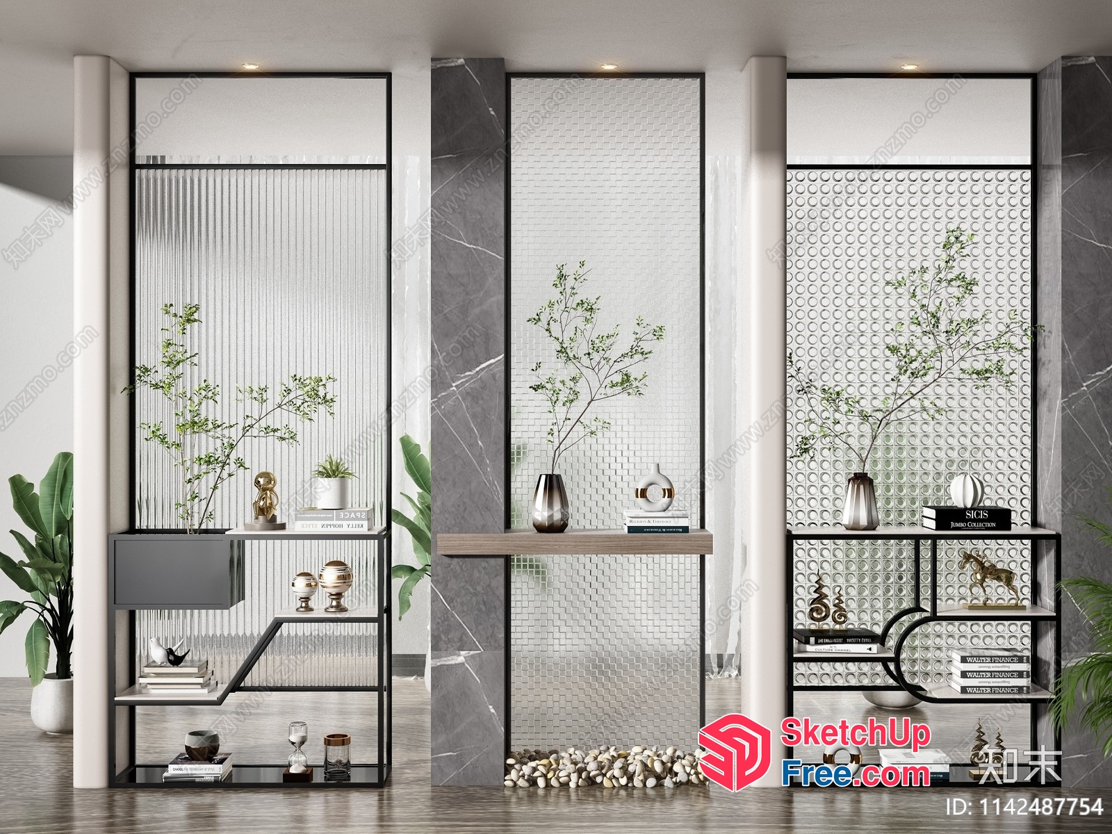 Modern Minimalist Office Space Interior Design 3D SketchUp File