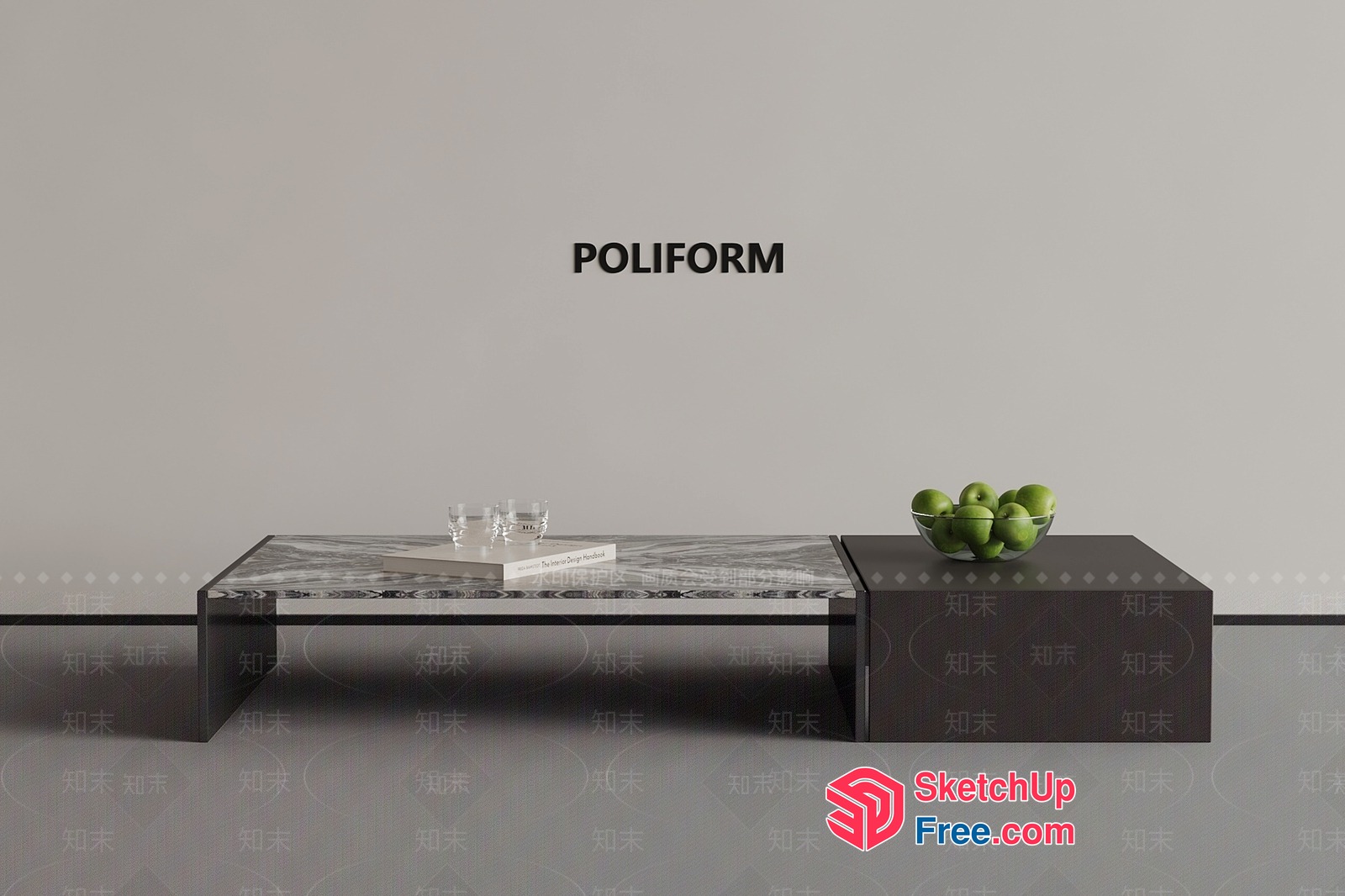 Elegant Poliform Furniture Collection 3D SketchUp File