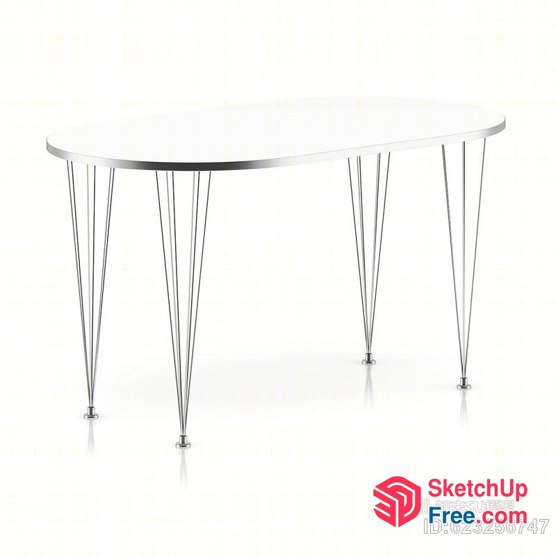Sleek And Modern Console Table 3D SketchUp File