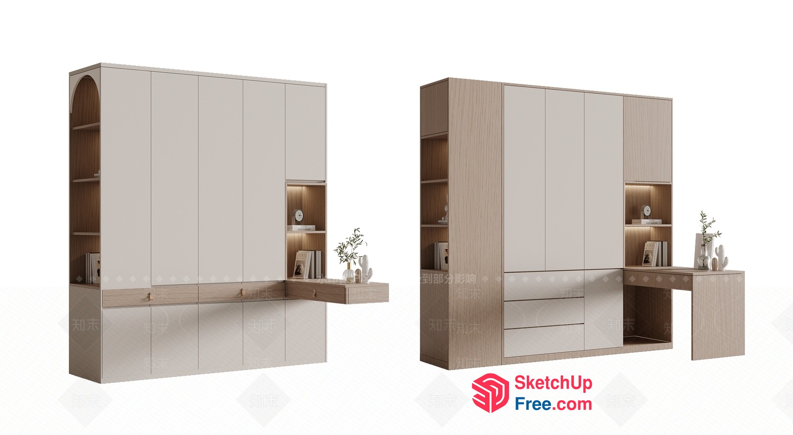 Modern Minimalist Home Office Furniture 3D SketchUp File