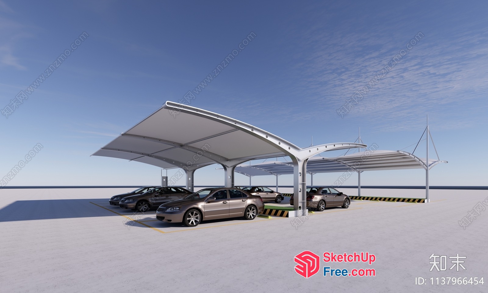 Modern Car Parking Structure 3D SketchUp File