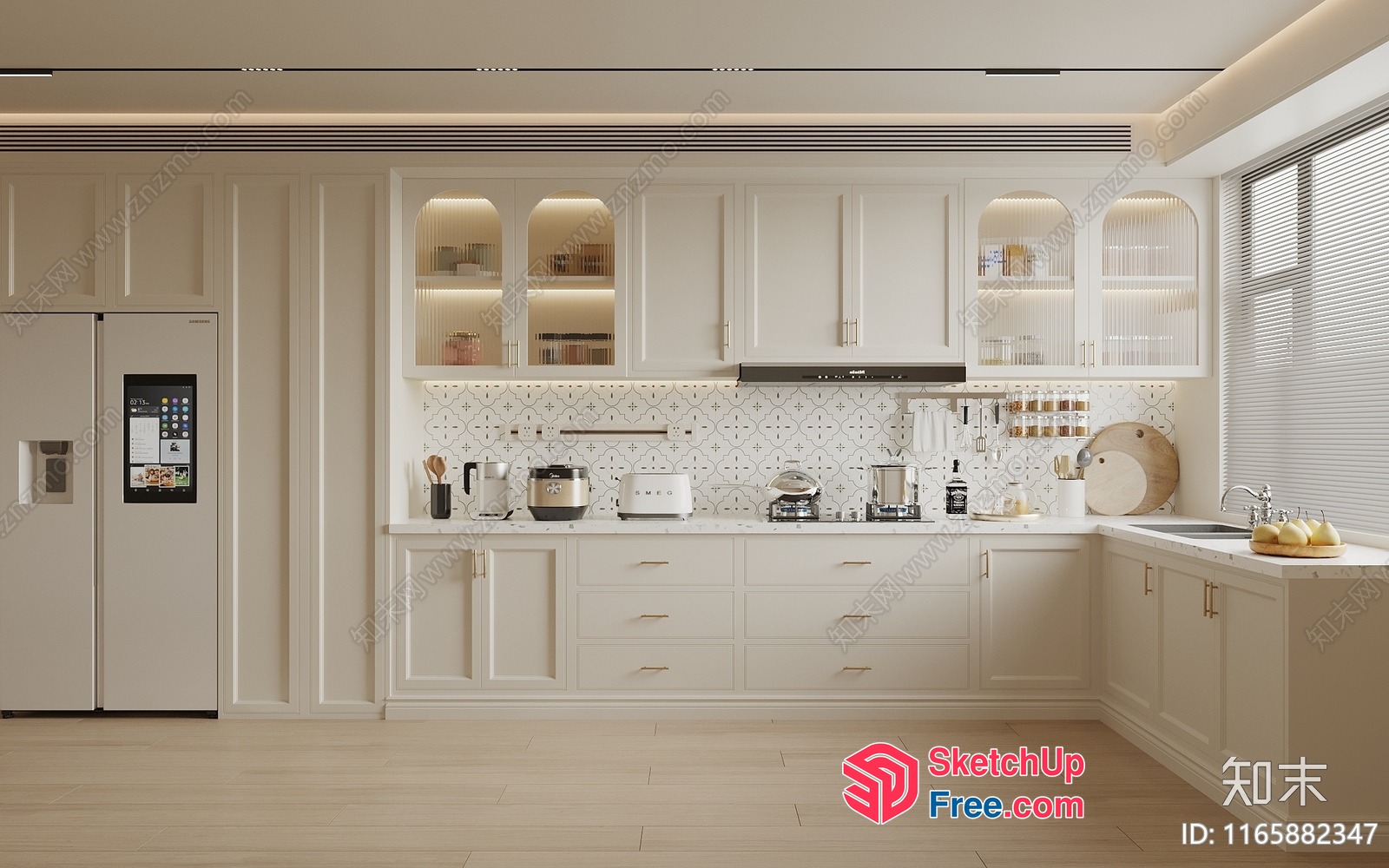 Modern Kitchen With Sleek Appliances And Elegant Decor 3D SketchUp File