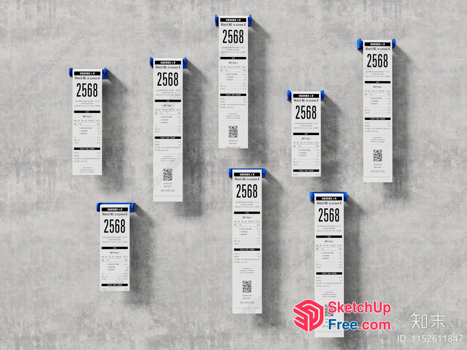 Ticket Wall Display 3D SketchUp File