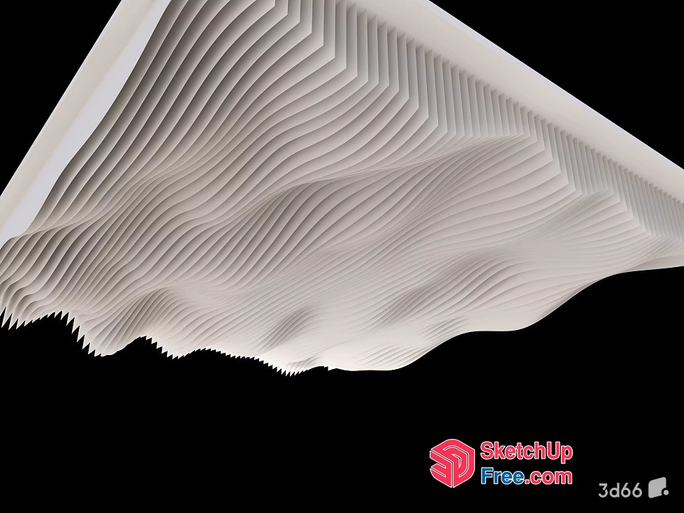 Intricate White Ceiling Pattern 3D SketchUp File
