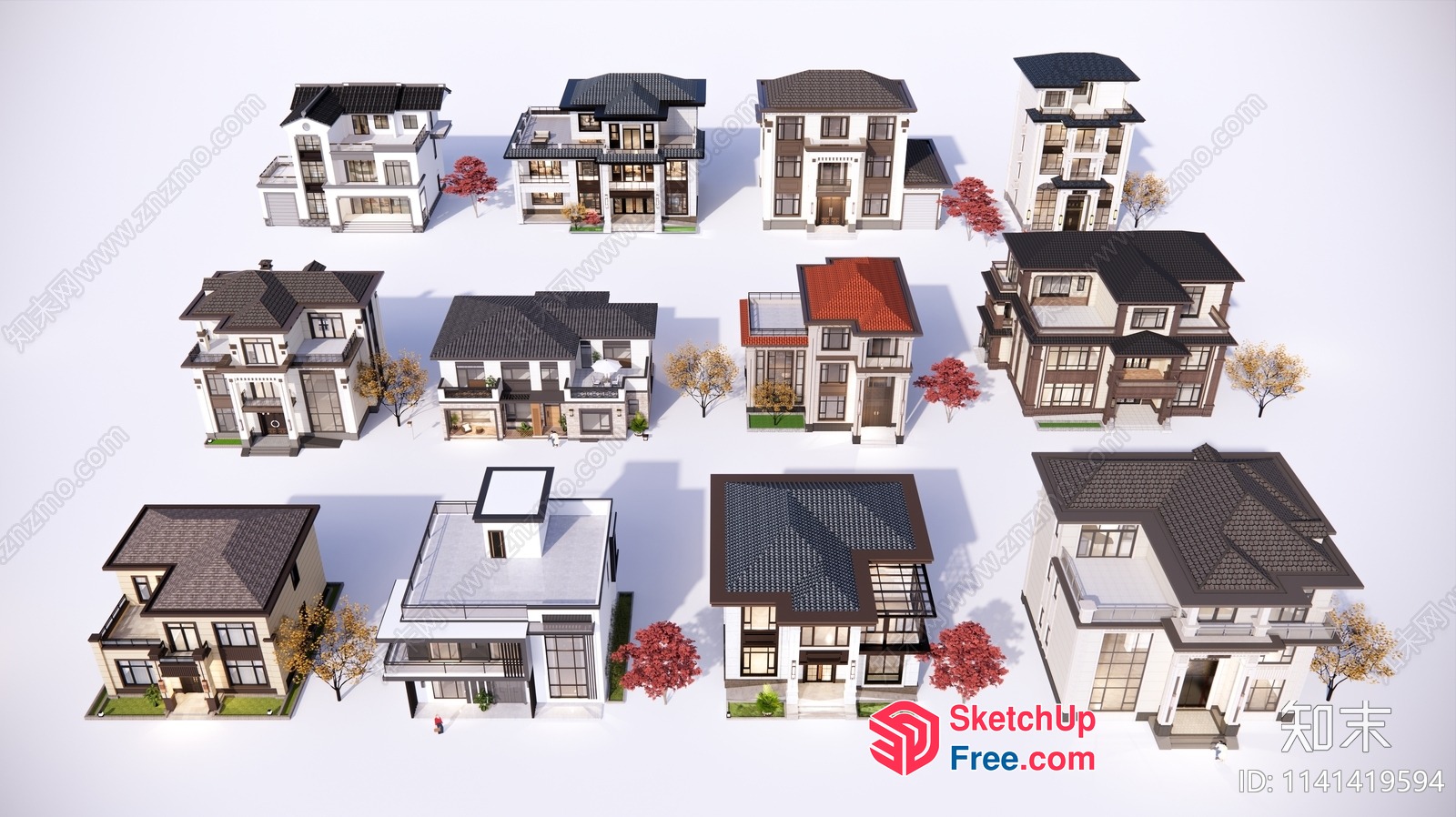 Exterior Villa Collection 3D SketchUp File