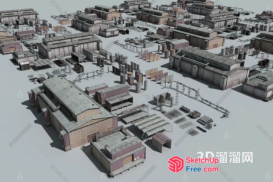 Industrial Park 3D Model 3D SketchUp File