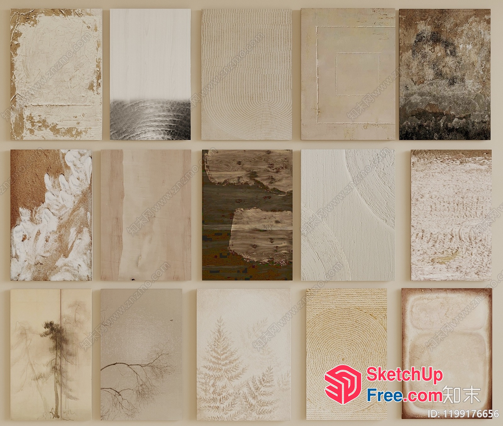Vintage Woodgrain Patterns 3D SketchUp File