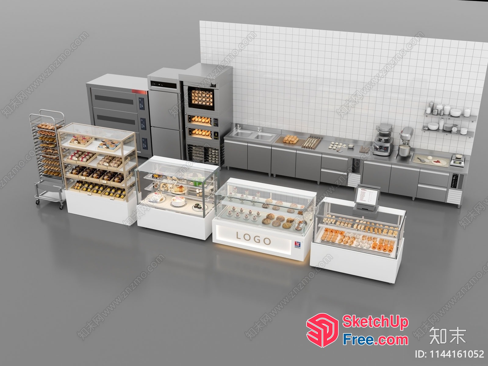 Bakery Shop Interior 3D SketchUp File