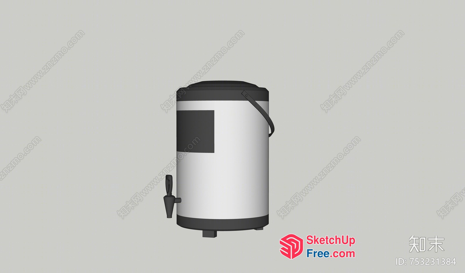 White And Gray Water Heater 3D SketchUp File
