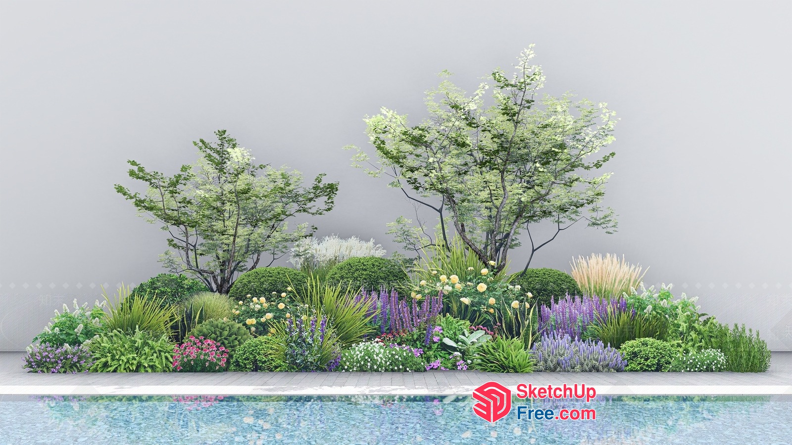Luxurious Garden Landscape 3D SketchUp File