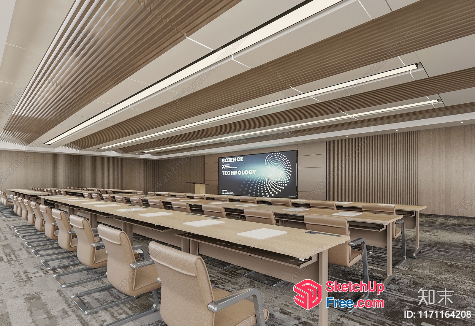 Modern Conference Room With Sleek And Functional Design 3D SketchUp File