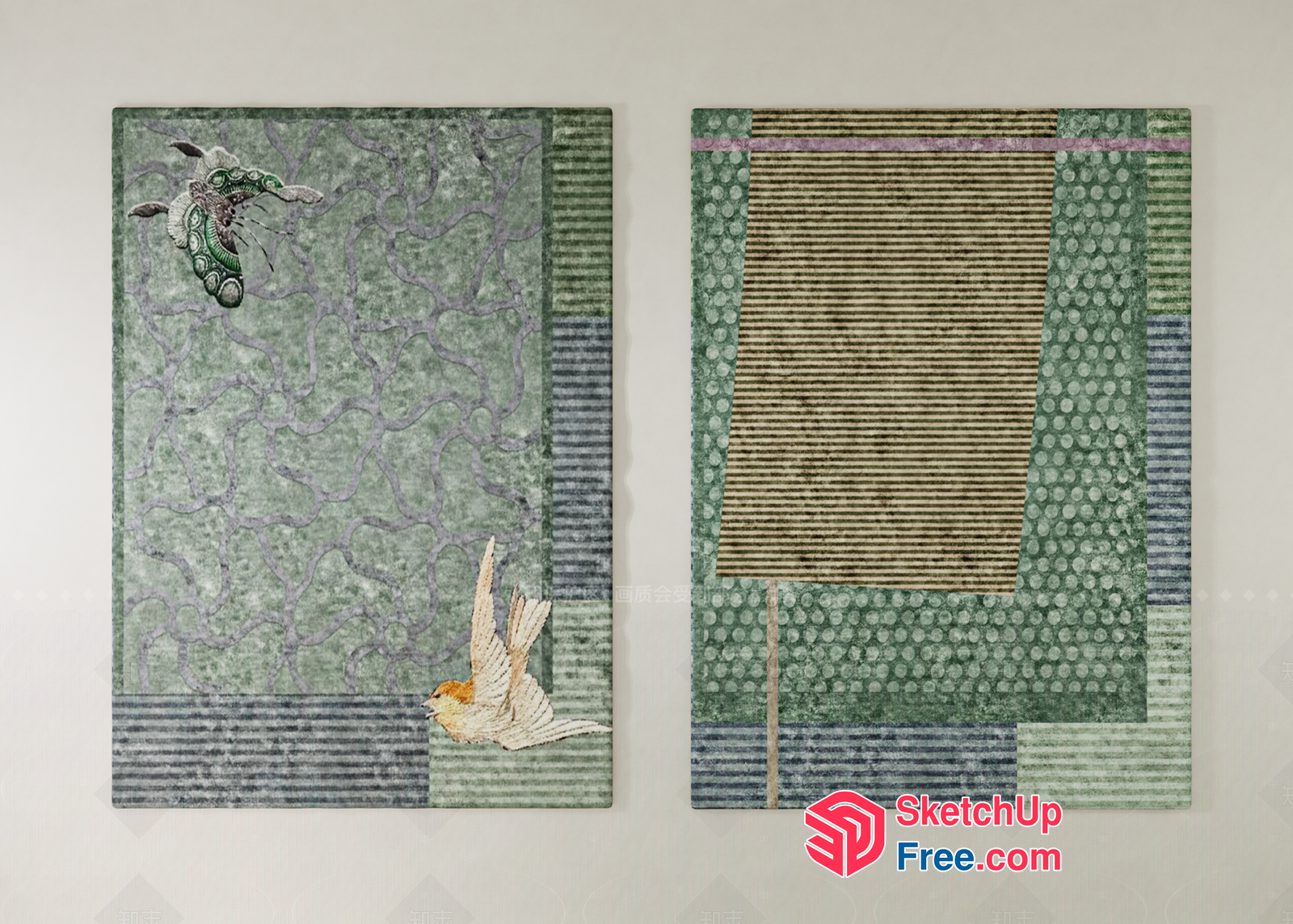 Japanese Style Decorative Wall Panels 3D SketchUp File