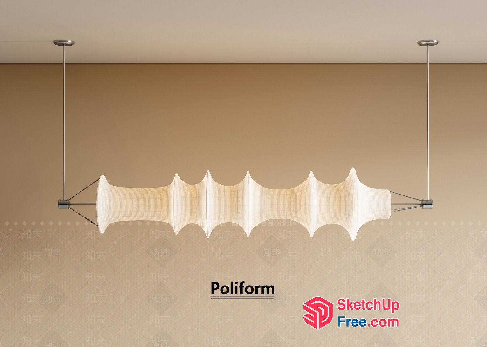 Modern Ceiling Lamp Fixture 3D SketchUp File