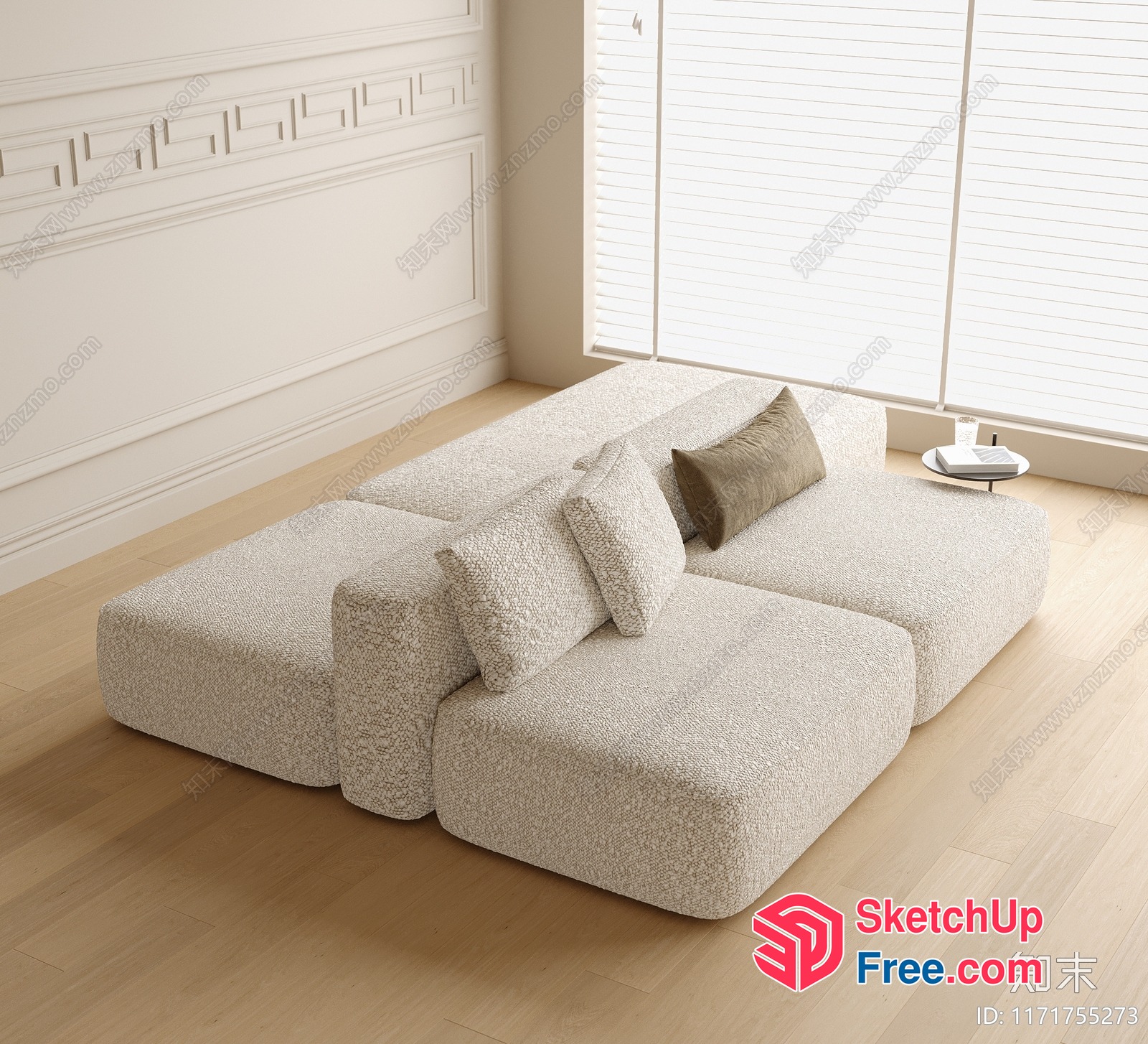 Minimalist Modern Living Room Furniture 3D SketchUp File