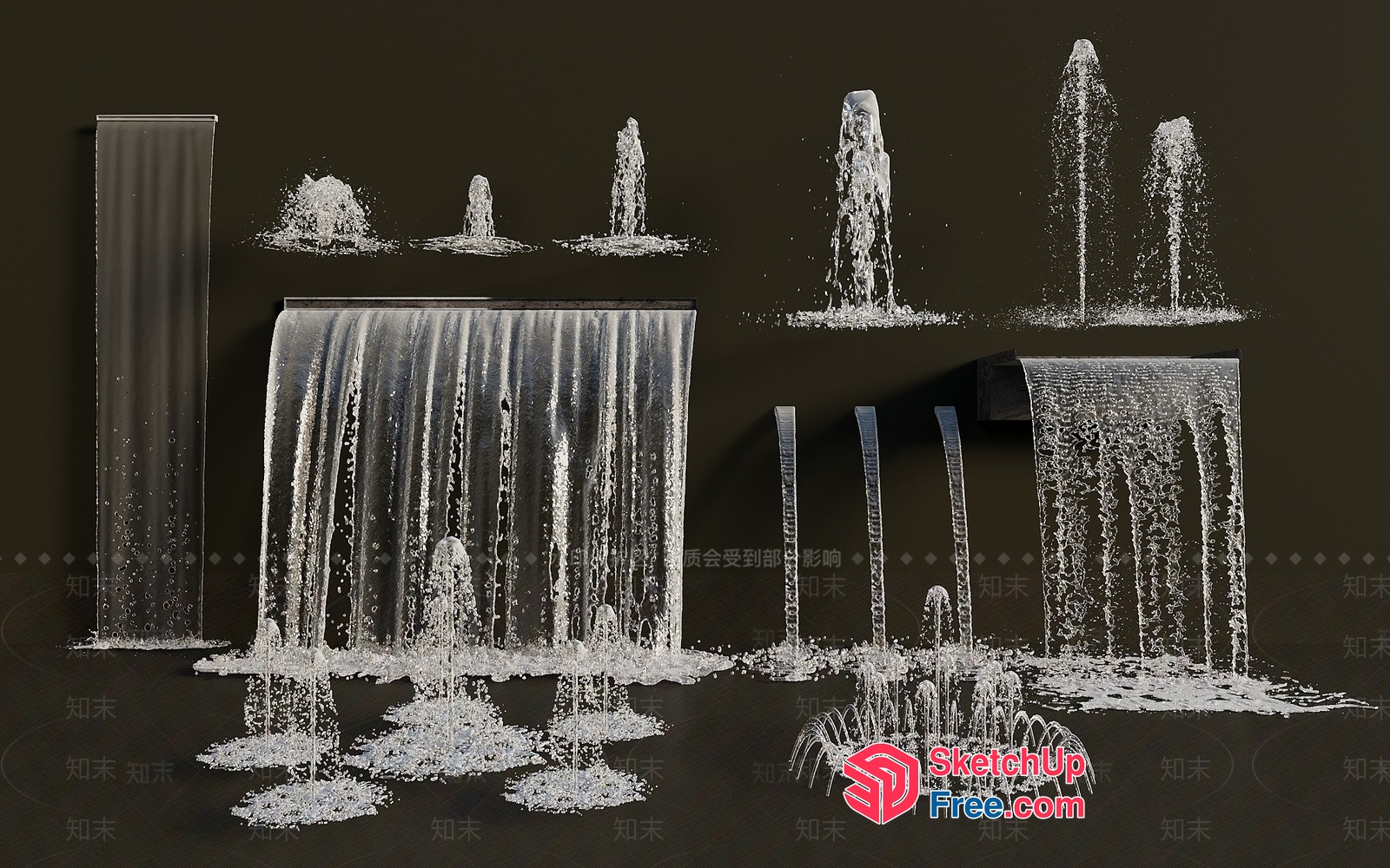 Water Feature Wall Decorations 3D SketchUp File
