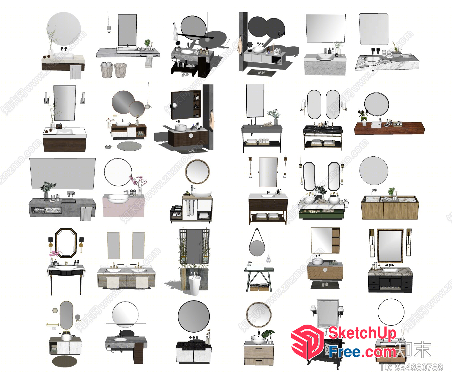 Bathroom Furniture Collection 3D SketchUp File