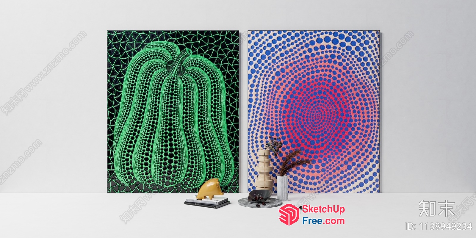 Modern Artwork Gallery 3D SketchUp File