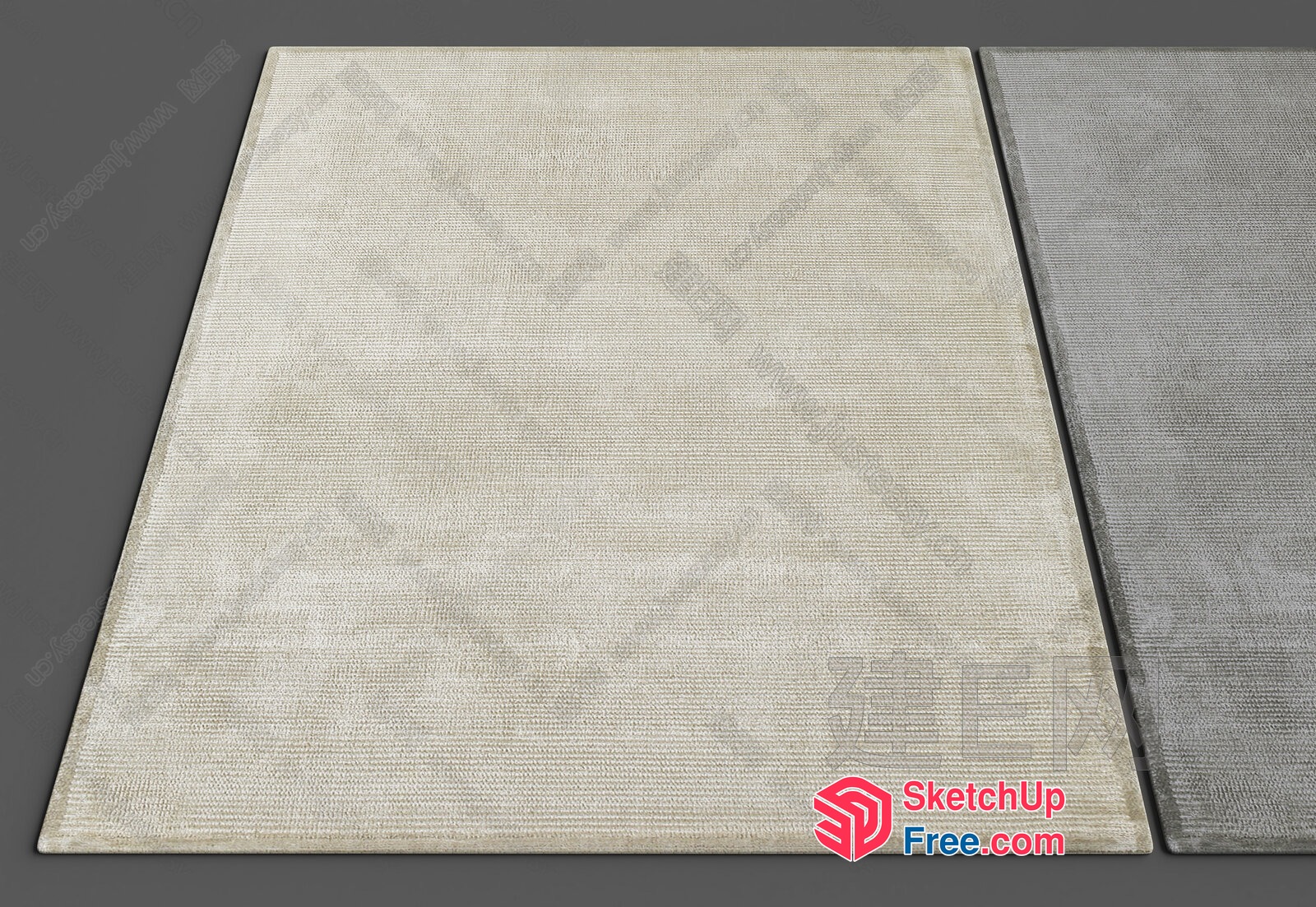 Simple Beige And Gray Textured Carpet Patterns 3D SketchUp File