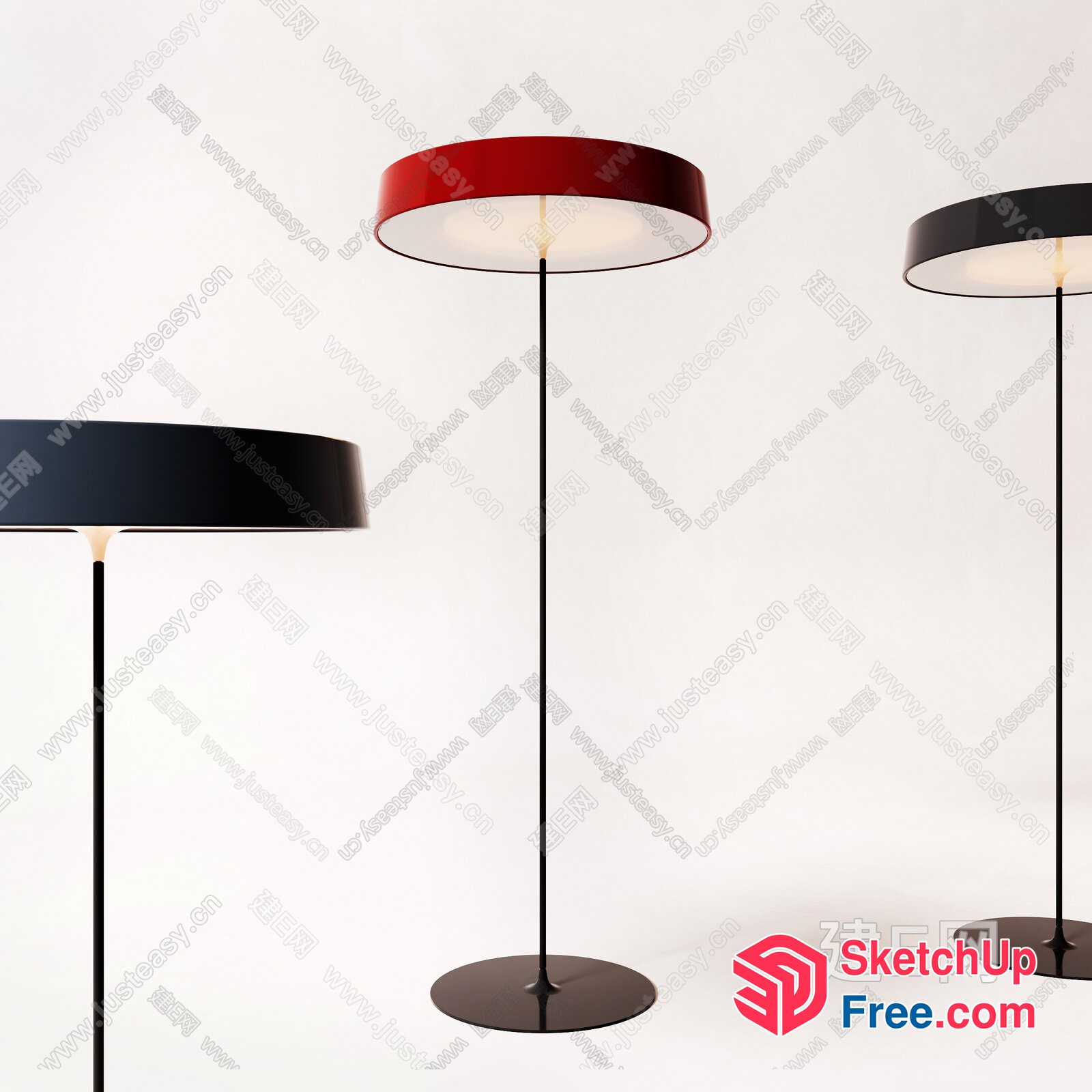 Floor Lamps With Unique Shades 3D SketchUp File