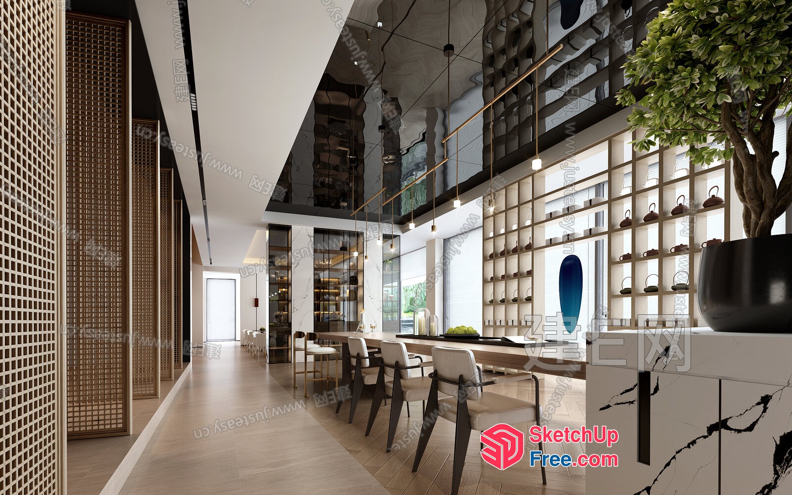 Modern Interior Design With A Blend Of Traditional Elements 3D SketchUp File